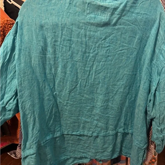 flax blue button down - Picture 2 of 4